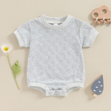 Cotton Checkered Bubble Romper for Newborns 0-18 Months