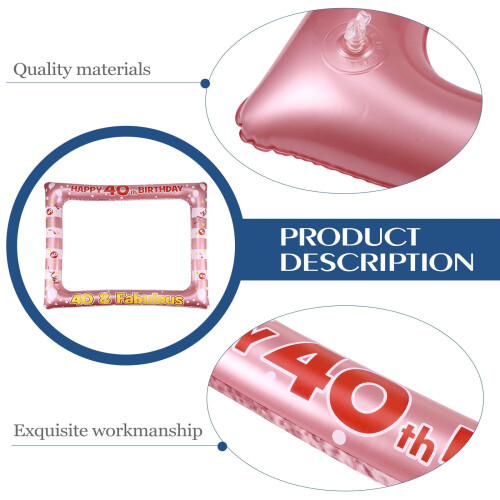 Plastic Birthday Photo Frame Pink Lightweight 1 Pc 1