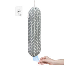 Wall-Mount Plastic Bag Organizer Dispenser with Washable