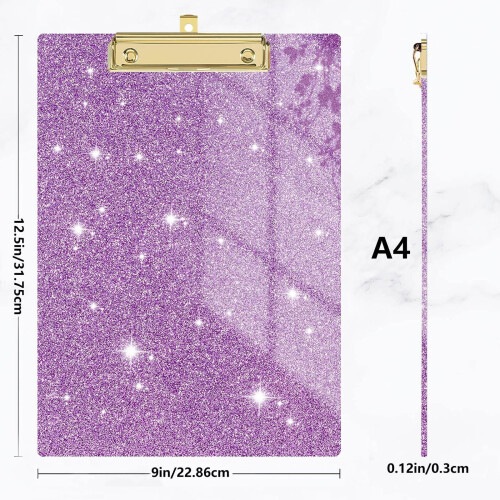 Glitter Acrylic Clipboard Rose Gold 1 Piece 1