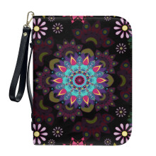 Boho Mandala Bijbelhoes van PU-leer, standaardformaat
