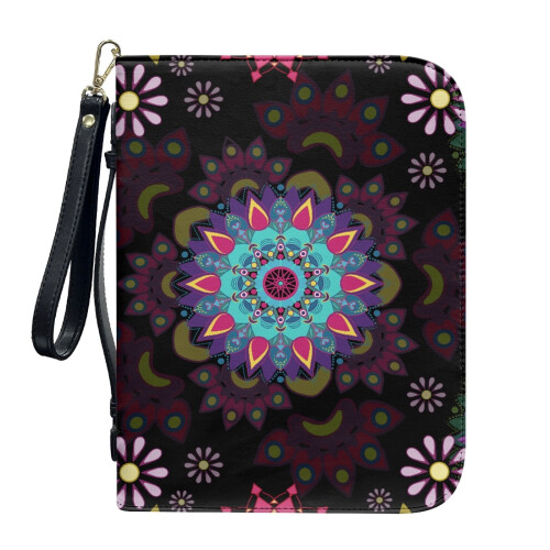 Boho Mandala Bijbelhoes van PU-leer, standaardformaat