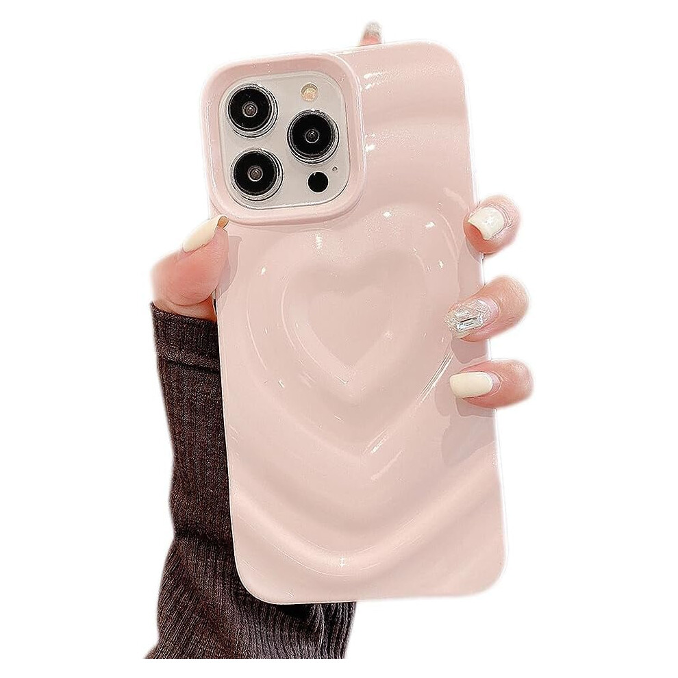 Iphone 11 Love Heart Water Ripple Case Shockproof Pink 9362892737589
