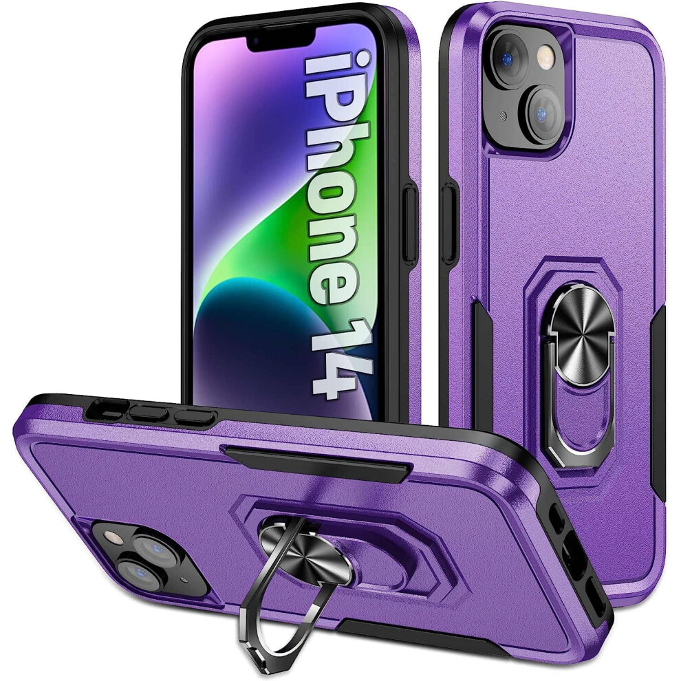 Iphone 14 Shockproof Military-Grade Case Purple Black Black,Purple 9362892738180