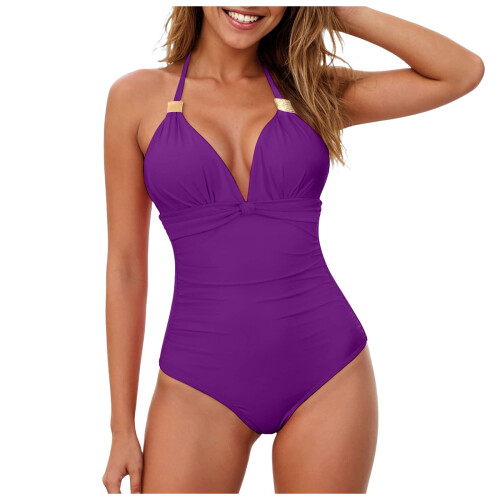 Women's One-Piece Swimsuit with Tummy Control and Underwire