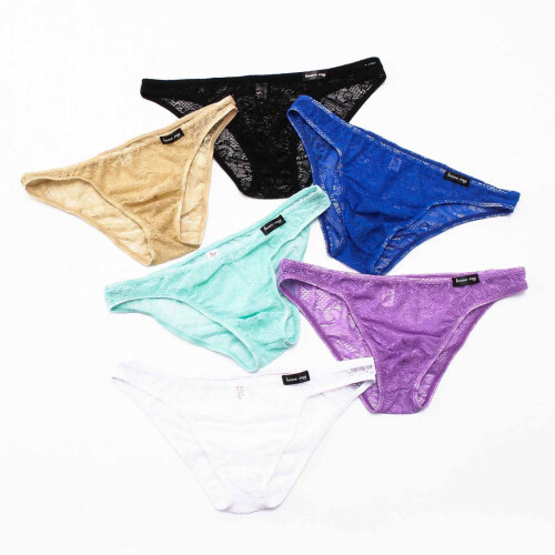 Men's lace bikini underwear briefs