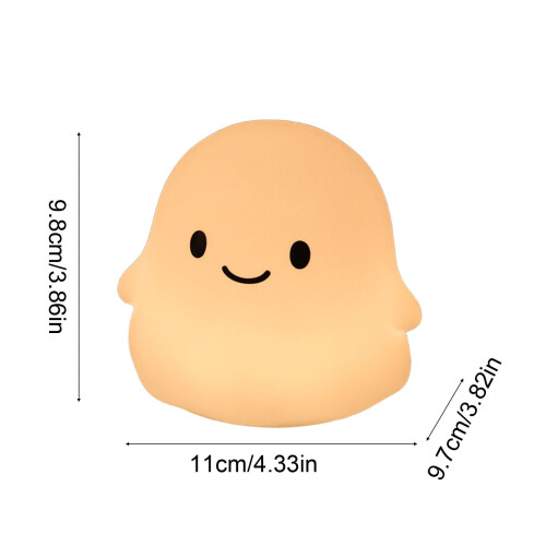 Ghost night light silicone USB rechargeable lamp 2