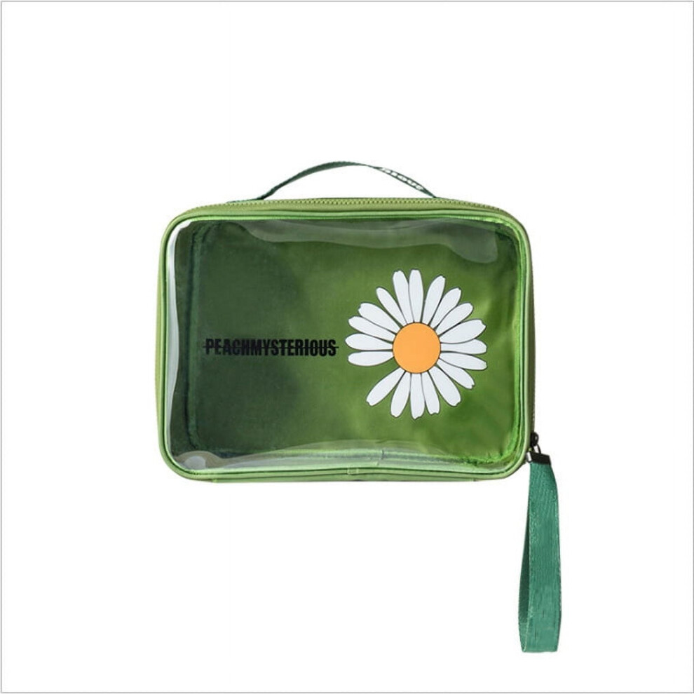 PVC daisy makeup bag transparent large capacity