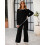 Conjunto feminino de suéter e calça pantalona (2 peças) 5