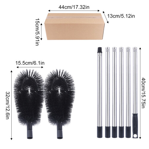 Gutter Cleaning Tool with Adjustable Pole 1.9–10.5 ft 2
