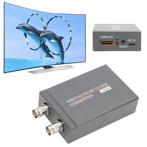 CVI to HD Multimedia Interface Converter Grey Metallic 1pc 2