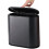 Black Slim Bathroom Trash Can 12L Press Top Lid 1