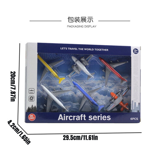 Aircraft Plane Playset Durable Alloy 6-Pack 1