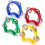 Plastic Handheld Tambourine with 4 Jingle Bells per Unit (4 1