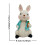 Påskharefigur i harts, våroutfit, 13 cm 2