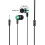 Auricolari in-ear verdi con microfono, cavo da 3,5 mm, per iOS 4