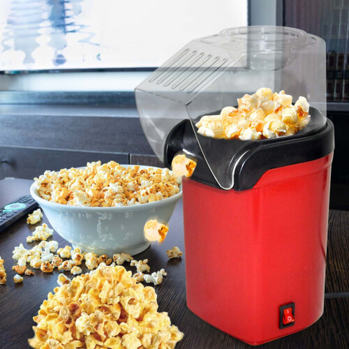 Machine à pop-corn électrique rouge 1200 W 10  11,5  26 cm 1