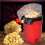 Machine à pop-corn électrique rouge 1200 W 10  11,5  26 cm 3