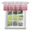 Cortina de varão com estampa de madeira em degradê rosa e branco, 137 x 46 cm (54 x 18 polegadas) 1