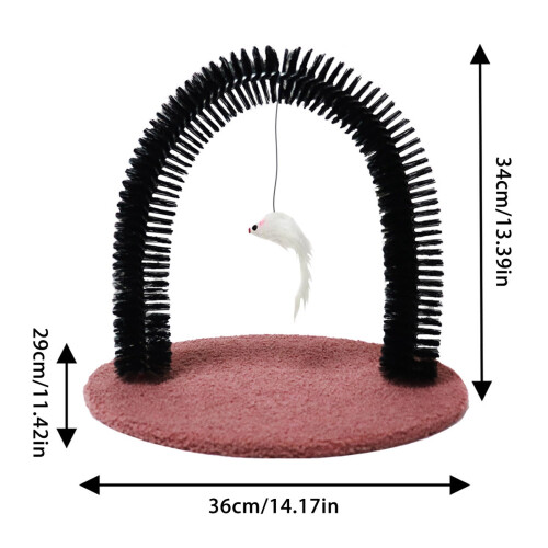 Cat grooming brush with scratching pad 1 piece 2