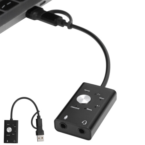 External USB Audio Sound Card Compatible with Windows and 2