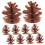 Light Brown Plastic Pine Cones Christmas Decor 50 pcs 5