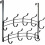 Over-Door Hook Rack Black 18-Hook for Bathroom Bedroom 1