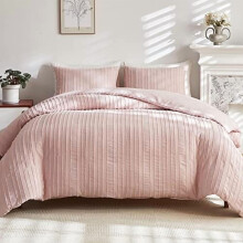 Pink Boho King Duvet Cover Set Microfiber 3-Piece