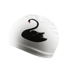 Swim Cap Cartoon Print Imitation Leather Dark Purple One