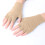 Elderly Skin-Thin Protector Gloves Fingerless Beige 1 Pair 2