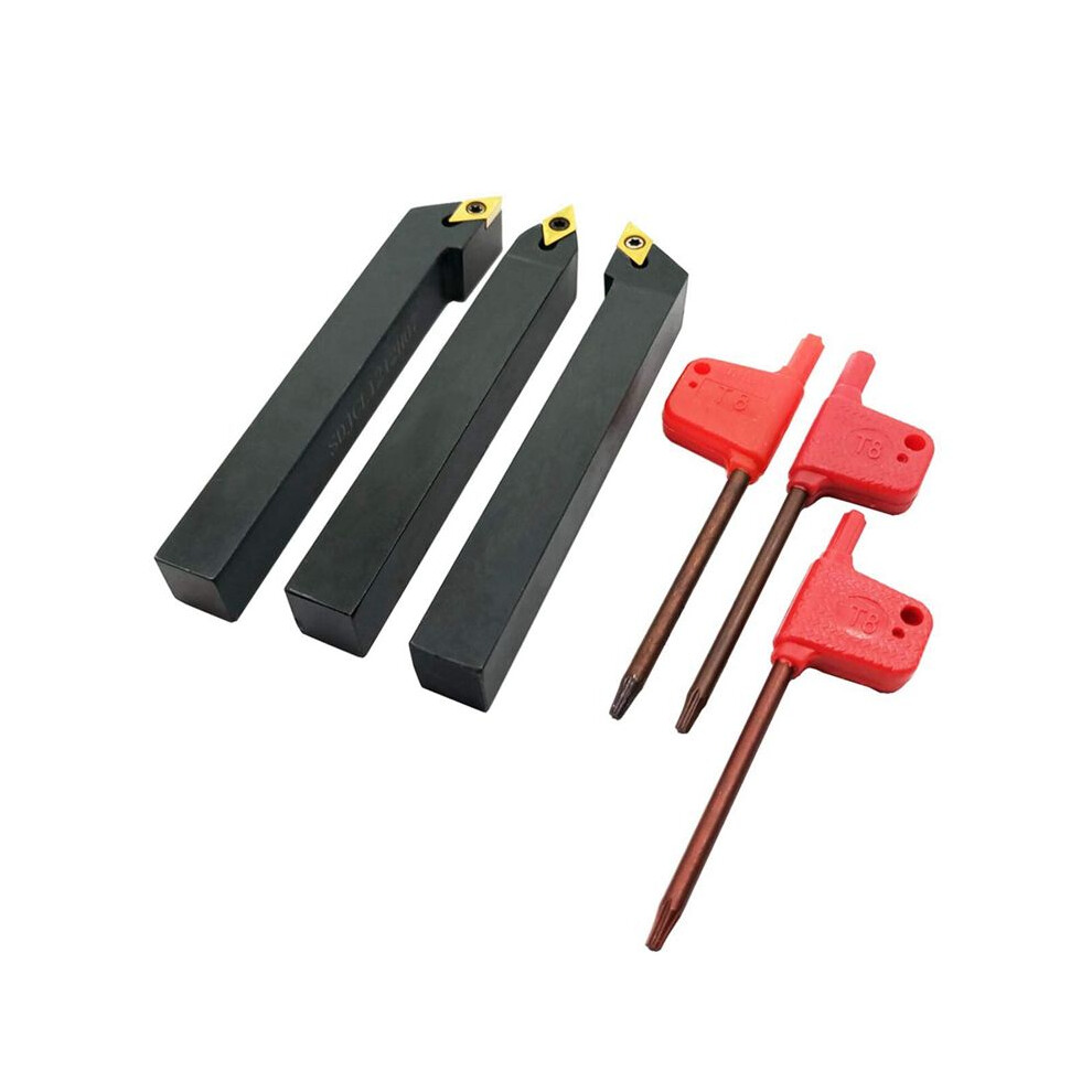 6Pcs 1/2 Inch Cnc Lathe Carbide Turning Tools Indexable Holder Set Sdncn1212h07 + Sdjcl1212h07 +6Pcs Dcmt070204 Insert 6032530938595