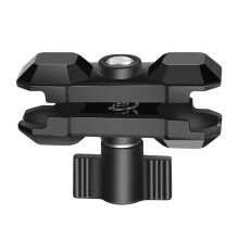 Supporto a morsetto a doppia presa in alluminio da 60 mm per basi da 20 mm