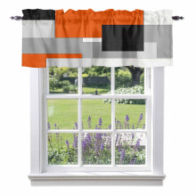 Minimalist Patchwork Valance Rod Pocket 54x18in Orange