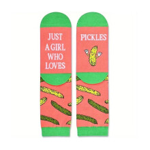 Meias Pickles de algodão até a panturrilha para mulheres (1 par)