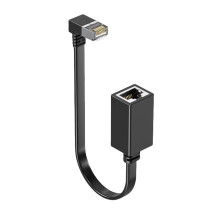 CAT7Ethernet-förlängningskabel10Gbps rätvinklad RJ45
