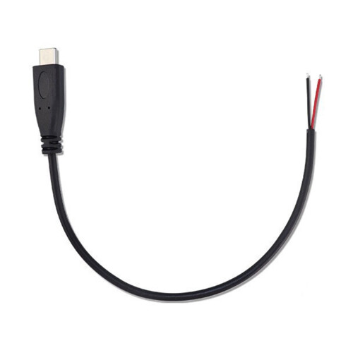 Καλώδιο τροφοδοσίας USB C σε 2 ακίδων με γυμνό καλώδιο 22AWG