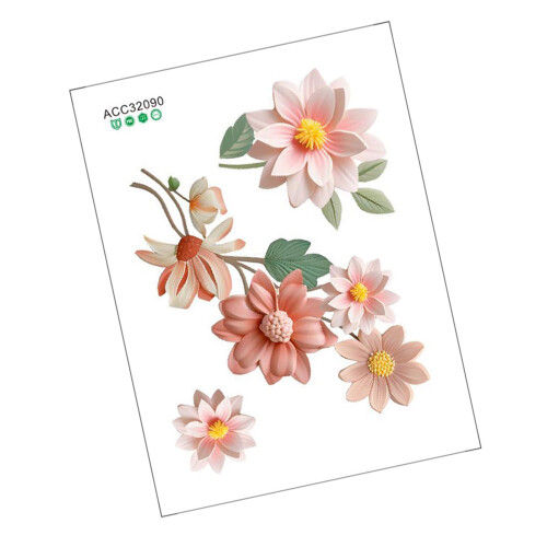 Adhesivo de pared con estampado floral, impermeable, para interruptor de luz.