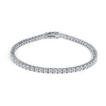 Tennisarmband aus 18-karätigem Weißgold mit 5A-Zirkonia (3–5 mm)