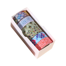 Fita adesiva decorativa Washi com estampa animal - 6 rolos