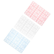 Jogo de tapetes para piso com design quadriculado, 3 peças, cores sortidas.