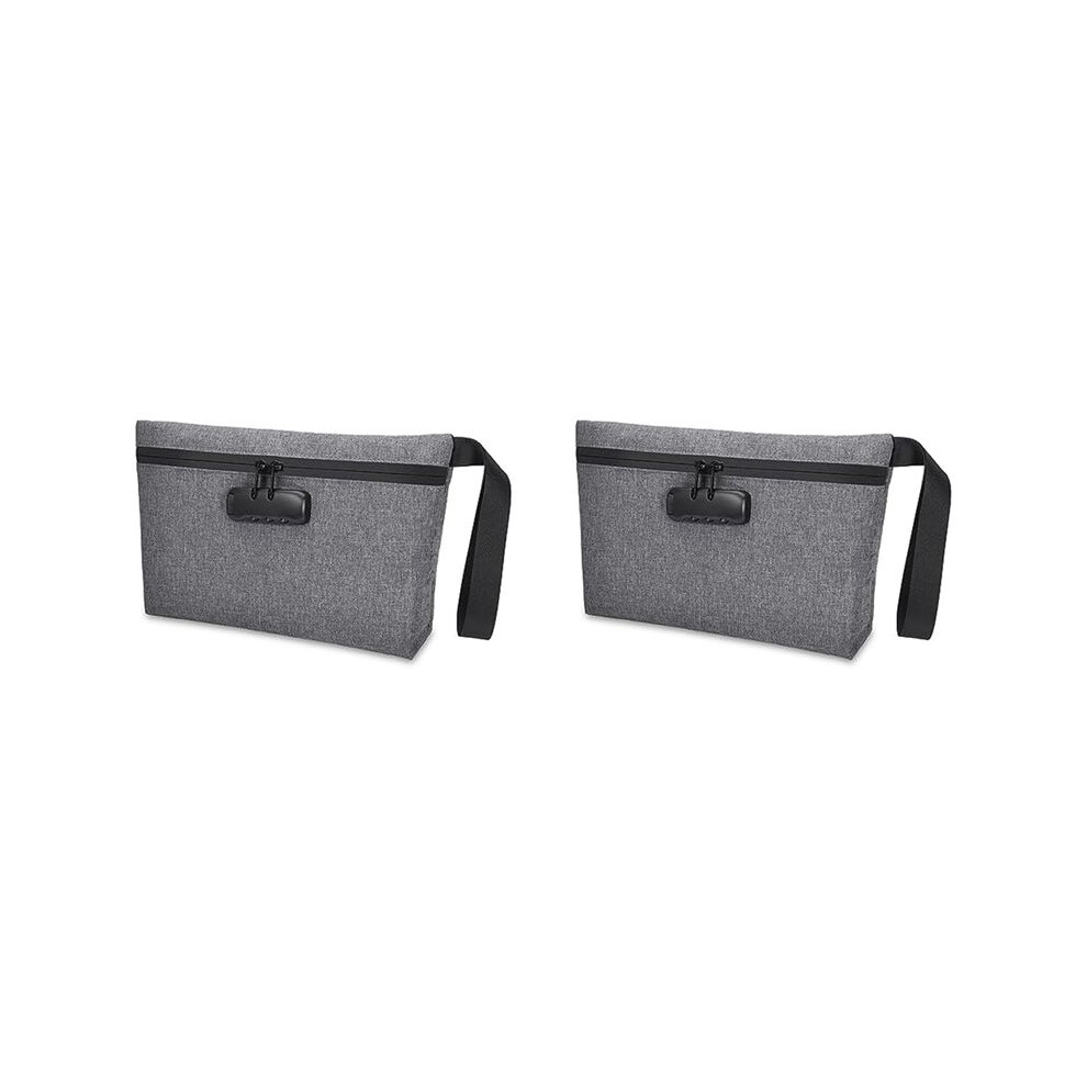2X Money Bag With Lock, Lockable Cash Bag, Waterproof Bank Bag With Zipper And Lock For Cash, Cell Phone A 6032337705956