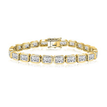 Modisches Armband, Weißgold, Rosa Zirkonia, 1 Stück