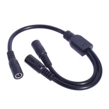 DC 5,5 x 2,1 mm Y-splitter strømkabel 30 cm