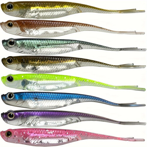 Artificial Floating Fishing Lure Bionic Forked Tail 5 pcs 2