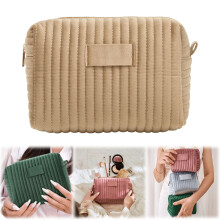 Trousse de toilette en flanelle souple et portable (1 pièce)