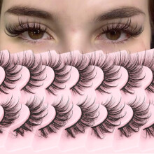 Jemné norkové umělé řasy kočičí oko 18 mm 7 párů