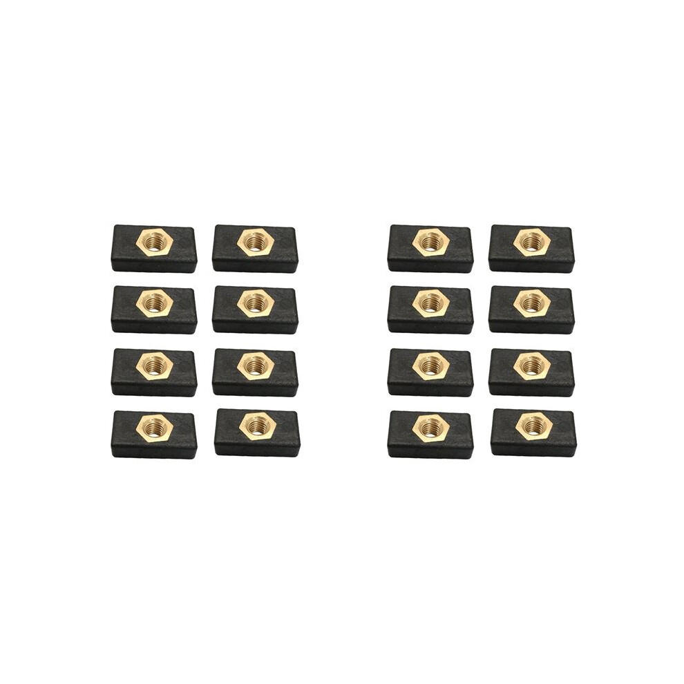 16Pcs Kayak Side Mount Slide Track Rail Sliders Fishing Rod Pole Holder Mounting Base Sliding Nut 4713394941021