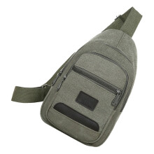 Sac bandoulière vert fin avec poches zippées (1 pièce)