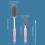 Baby Bottle Cleaner Set Silicone Brushes 3-Piece Blue 2