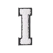 Écusson universitaire en chenille blanche, 7 cm (2,75 pouces)